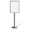 Montour Line Sign Frame Floor Standing 22 x 28 in. V Satin Stainless Steel FS200-2228-V-SS